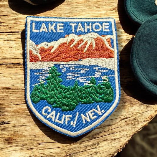 Lake Tahoe Calif/Nev Embroidered Iron On Patch - Wander Together Outfitters
