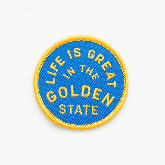 "Life Is Great In The Golden State" Embroidered Iron on Patch - Wander Together Outfitters