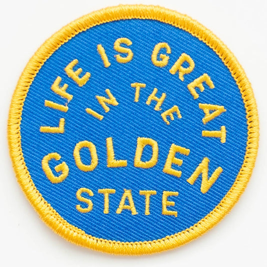 "Life Is Great In The Golden State" Embroidered Iron on Patch - Wander Together Outfitters