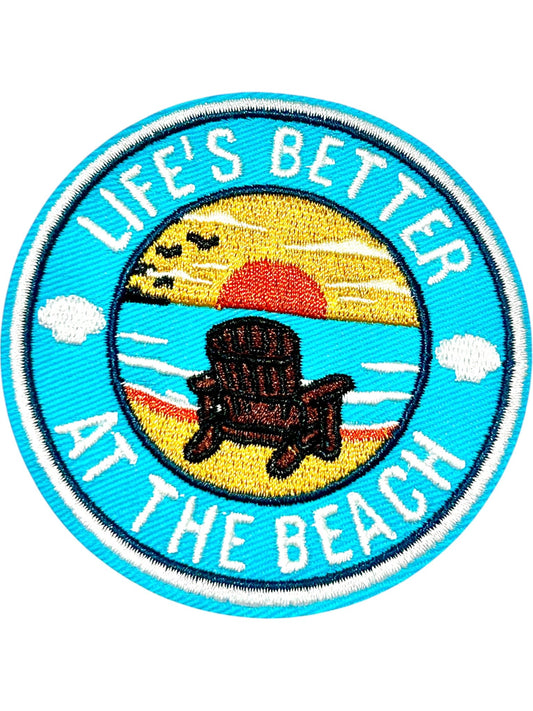 “Life’s Better At The Beach” Iron On Patch - Wander Together Outfitters