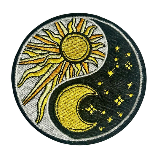 Light and Dark, Sun and Moon Yin Yang Iron On Patch - Wander Together Outfitters