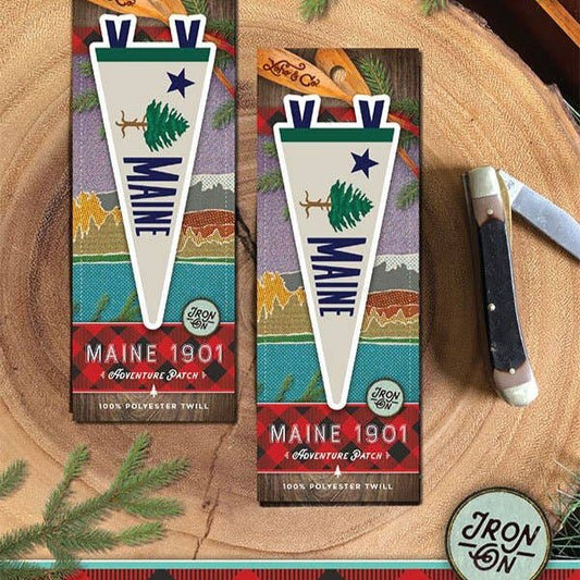 Maine 1901 Adventure Pennant Iron On Patch (Pre - Order) - Wander Together Outfitters