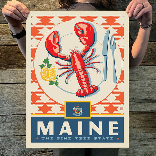 Maine (State Pride) Art Print - Wander Together Outfitters