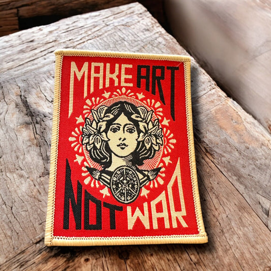 “Make Art Not War” Iron On Patch - Wander Together Outfitters