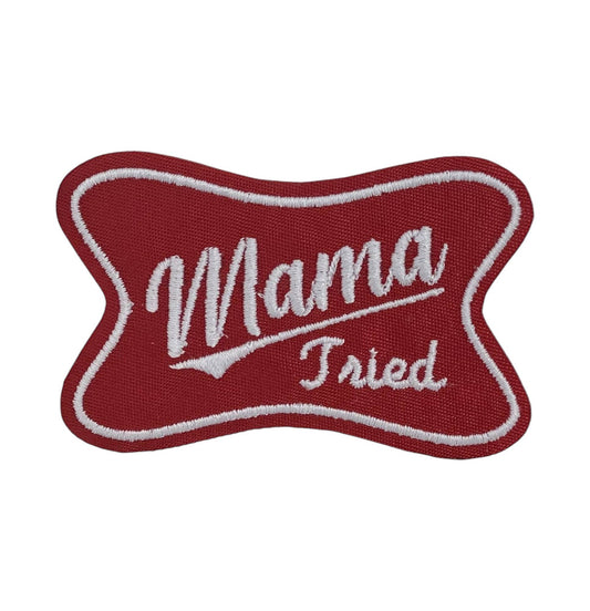 "Mama Tried" Red Embroidered Iron On Patch - Wander Together Outfitters