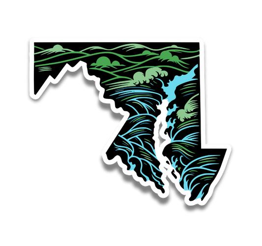 Maryland State 3” Vinyl Sticker - Wander Together Outfitters