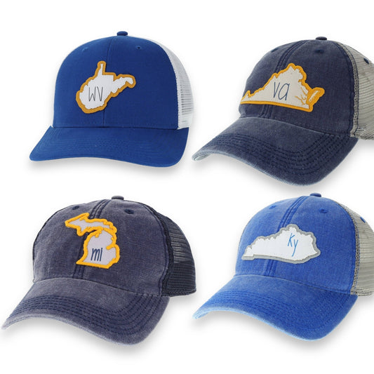Michigan/Virginia/Kentucky/West Virgini Trucker Hats (Choose Your State) (CLEARANCE) - Wander Together Outfitters