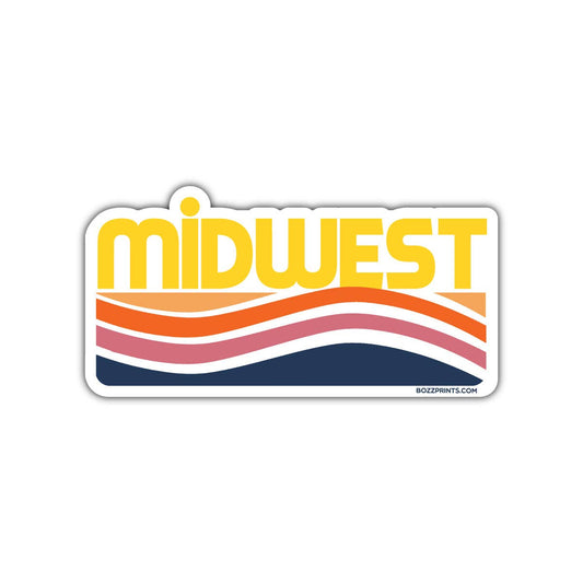 Midwest Waves Vinyl Sticker - Wander Together Outfitters