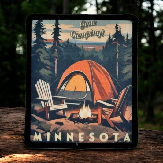 Minnesota 'Gone Camping" Iron On Sublimation Patch - Wander Together Outfitters