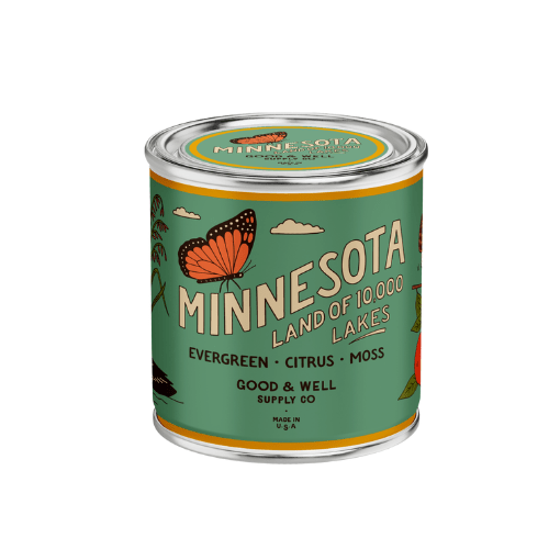 Minnesota State Candle (Evergreen, Citrus, Moss) - Wander Together Outfitters