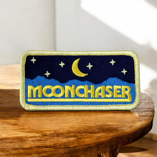 "Moonchaser" Iron On Embroidered Patch - Wander Together Outfitters