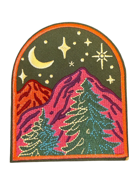 Moonlight Mountains Iron On Patch - Wander Together Outfitters