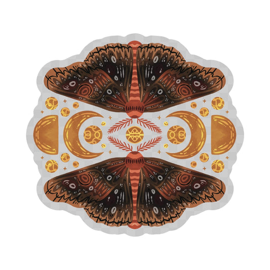 Moth and Moon Clear Sticker - Wander Together Outfitters