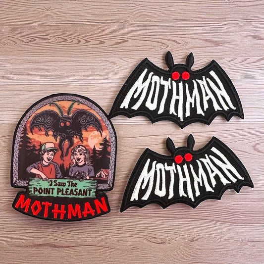 Mothman Woven Patches (Various Styles) Iron On Patch - Wander Together Outfitters