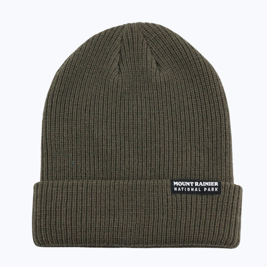 Mount Rainier National Park Recycled Beanie - Eucalyptus - Wander Together Outfitters