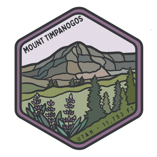 Mount Timpanogos Utah Vinyl Sticker - Wander Together Outfitters