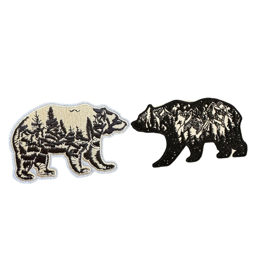 Mountain Bear Iron On Patches (Various Colors) - Wander Together Outfitters