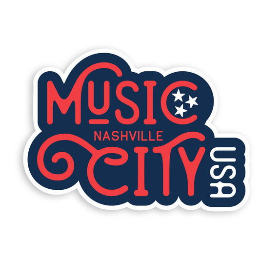 "Music City Nashville USA" Vinyl Sticker - Wander Together Outfitters