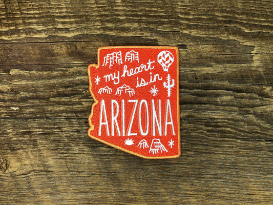 “My Heart Is In Arizona” Iron On Patch - Wander Together Outfitters