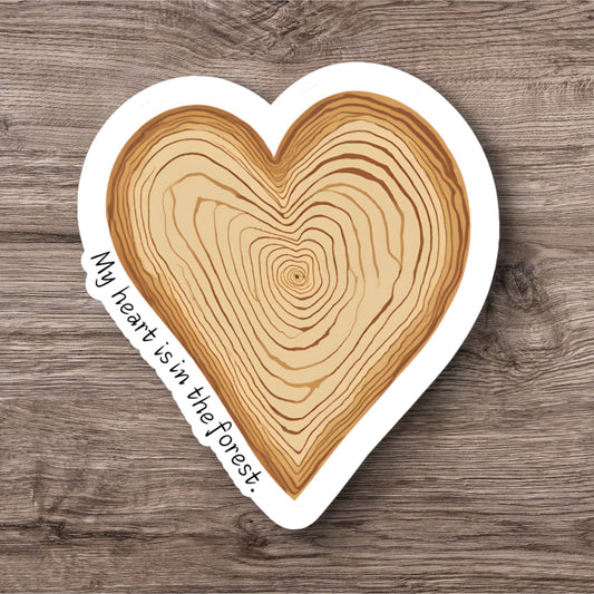 “My Heart is in the Forest” 3" vinyl sticker - Wander Together Outfitters