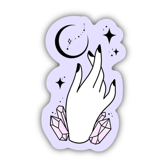 Mystic Crystals and Moon Sticker (Purple) - Wander Together Outfitters