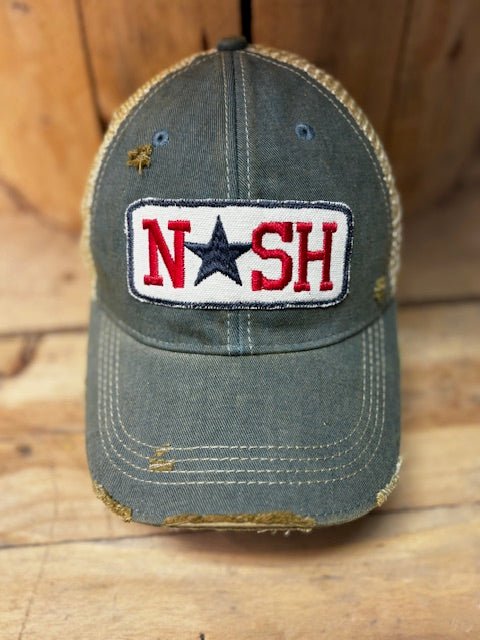 "NASH" Distressed Mesh Snapback Unisex Cap - Wander Together Outfitters