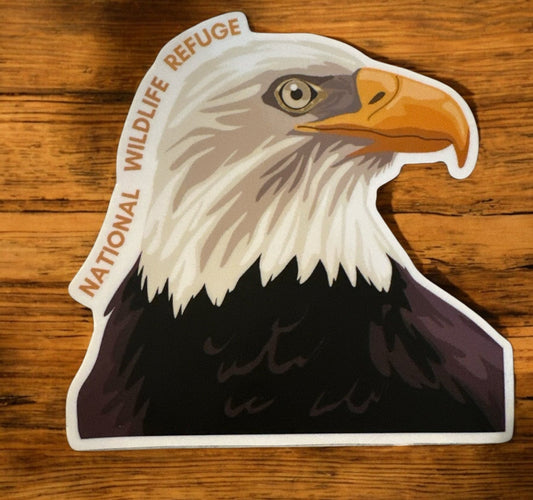 National Wildlife Refuge Bald Eagle Head Vinyl Sticker - Wander Together Outfitters