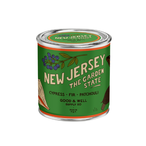 New Jersey State Candle (Cypress, Fir, Patchouli) - Wander Together Outfitters