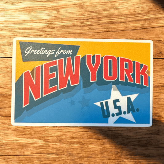 New York Postcard Vinyl Sticker - Wander Together Outfitters