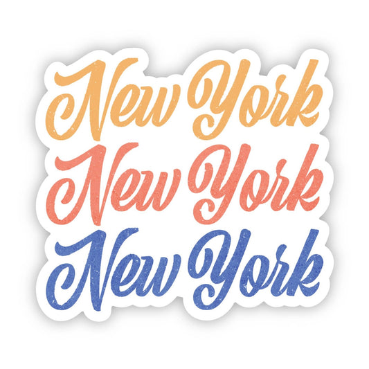 New York Text Sticker - Wander Together Outfitters