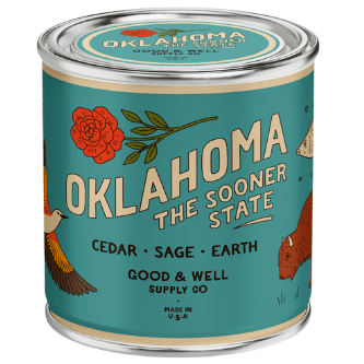 Oklahoma State Candle (Cedar, Sage, Earth) - Wander Together Outfitters