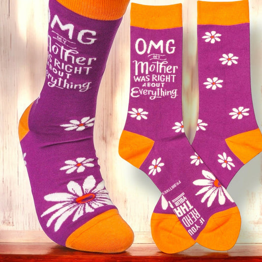 “OMG My Mother Was Right” Socks - Wander Together Outfitters