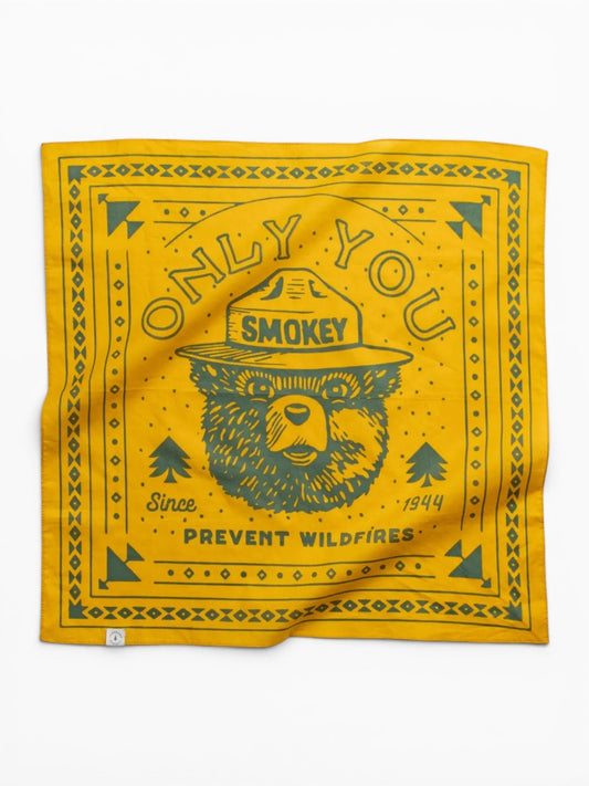 “Only You” Gold Smokey Bear Bandana - Wander Together Outfitters