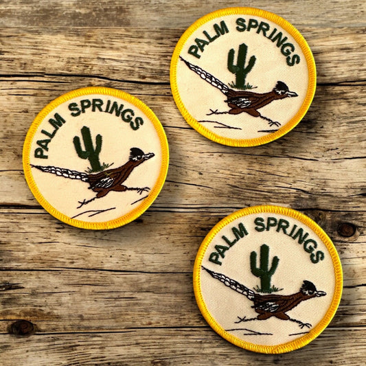 Palm Springs Roadrunner Round Patches - Wander Together Outfitters