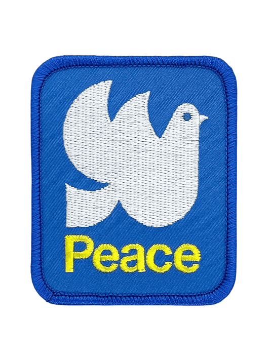 “Peace" Dove Embroidered Iron On Patch - Wander Together Outfitters
