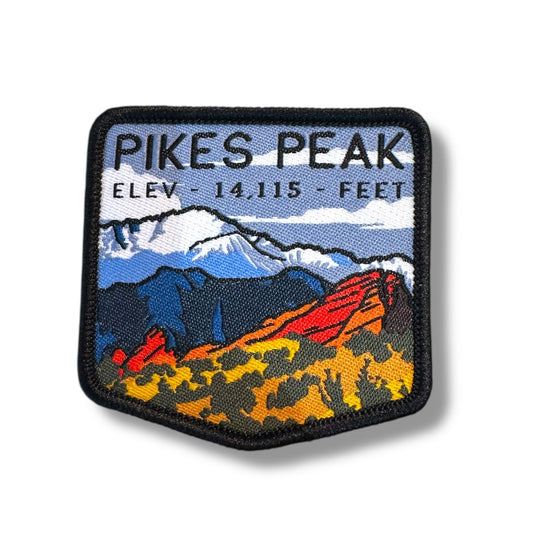 Pikes Peak Colorado Embroidered Iron On Patch - Wander Together Outfitters