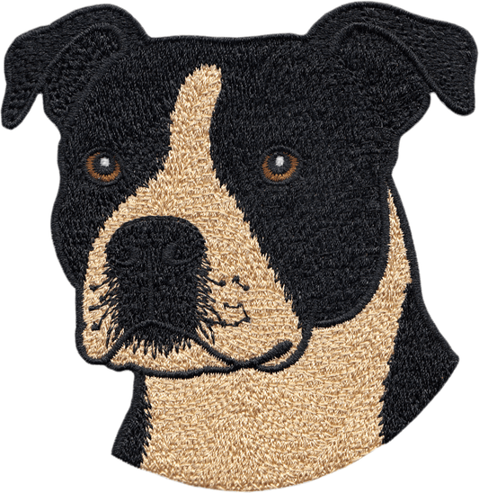 Pitbull Dog Embroidered Iron On Patch - Wander Together Outfitters