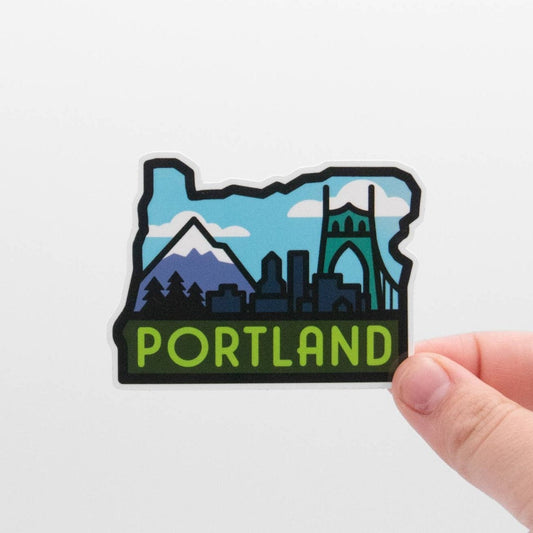 Portland Oregon, Waterproof Vinyl Sticker Decal - Wander Together Outfitters