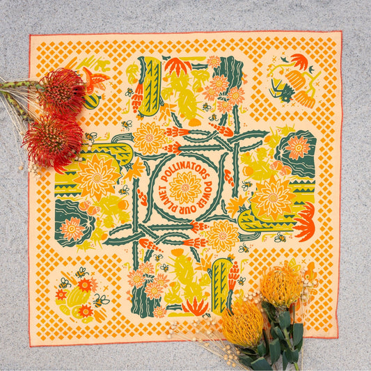 "Prickly Pollinators" Bandana - Wander Together Outfitters