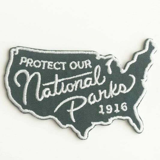 "Protect Our National Parks" Iron - on US Map Patch - Wander Together Outfitters