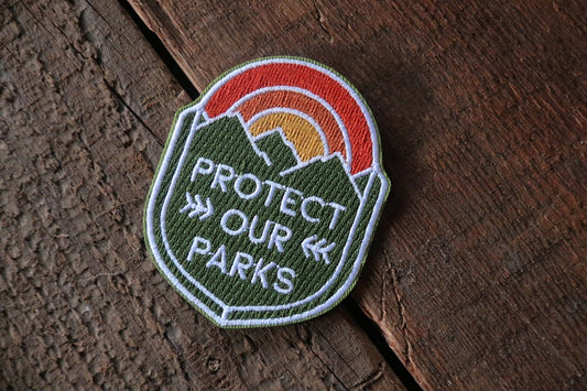 "Protect Our Parks" Iron On Embroidered Patch - Wander Together Outfitters