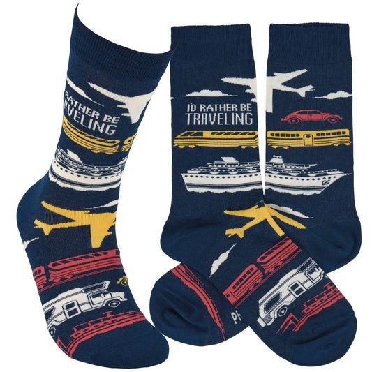 "Rather Be Traveling " Unisex Socks - Wander Together Outfitters