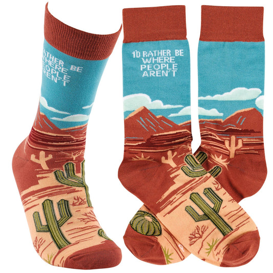 "Rather Be Where People Aren't" Socks - Wander Together Outfitters