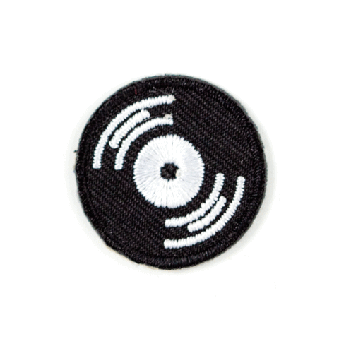 Record Embroidered Sticker Patch - Wander Together Outfitters