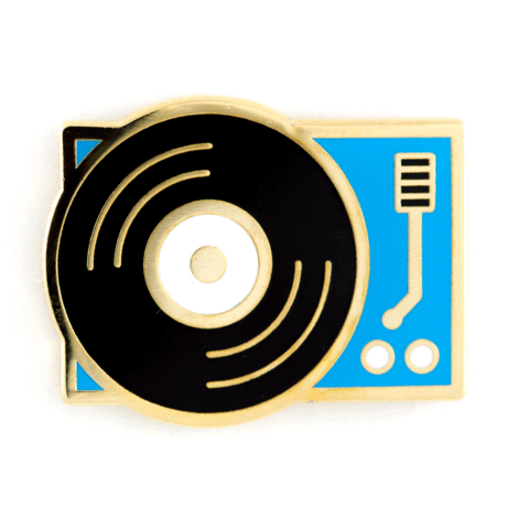 Record Player Enamel Pin - Wander Together Outfitters