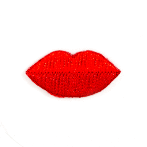 Red Lips Embroidered Sticker Patch - Wander Together Outfitters