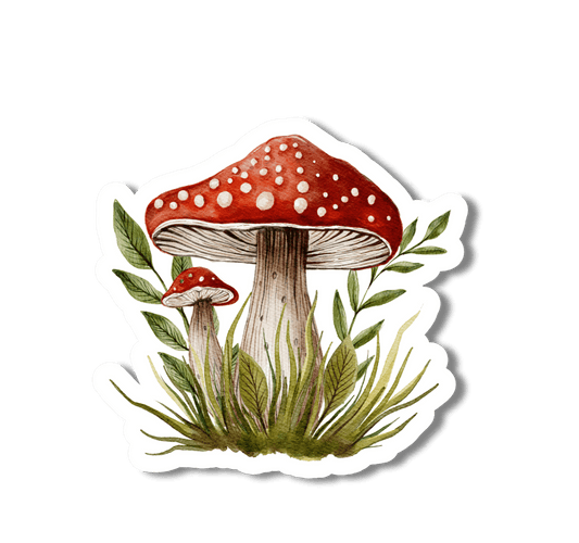 Red Mushroom 3" Vinyl Sticker - Wander Together Outfitters