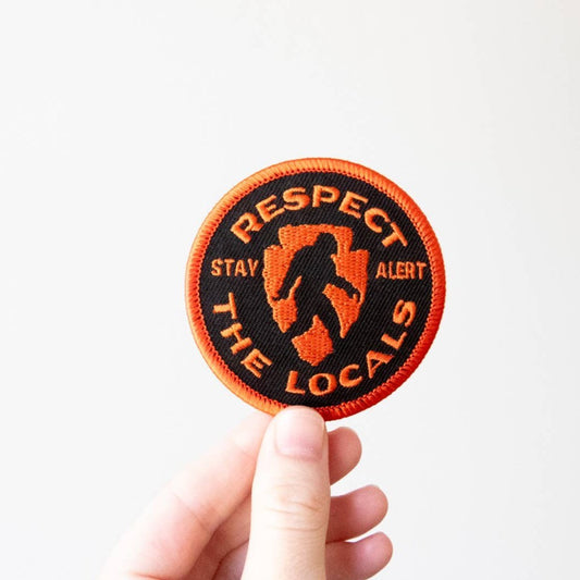 "Respect The Locals" Bigfoot Embroidered Patch - Wander Together Outfitters