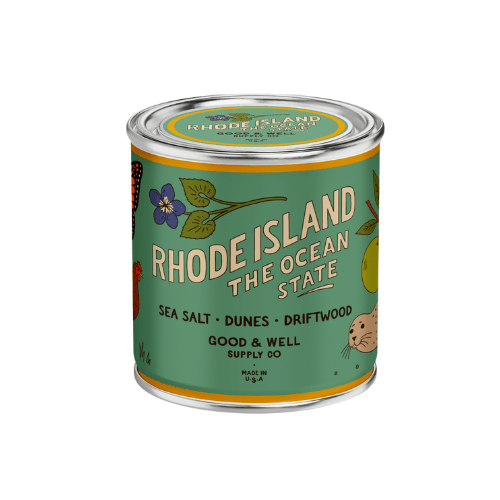 Rhode Island State Candle (Driftwood, Sea Salt) - Wander Together Outfitters