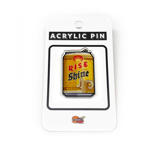 "Rise And Shine" Beer Can Funny Acrylic Pins (CLEARANCE) - Wander Together Outfitters